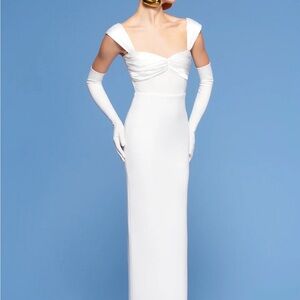 The Calluna Maxi Dress in White by Solace London